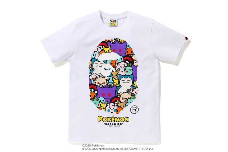 BAPE x Pokemon Ladies Ape Head Tee #5 White - FW20 - GB