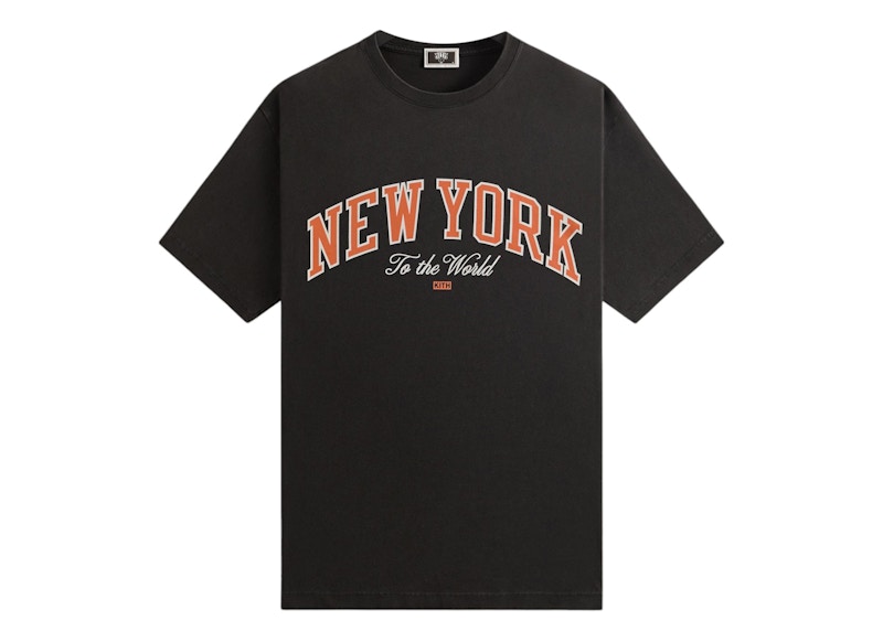 Kith x New York Knicks New York To The World Vintage Tee Black