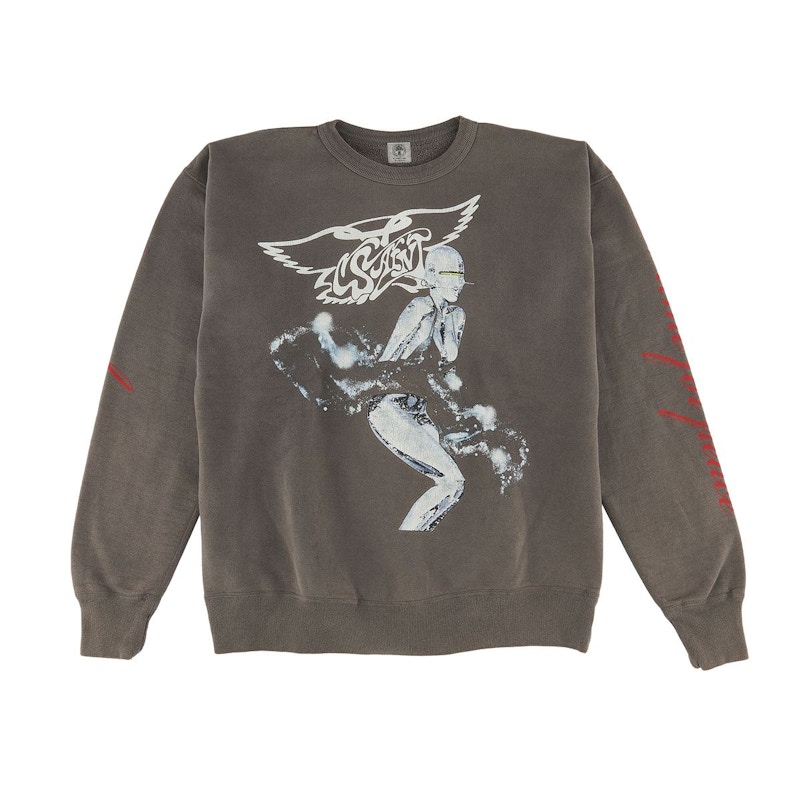 Saint Mxxxxxx x Hajime Sorayama Sweatshirt Faded Black Men's