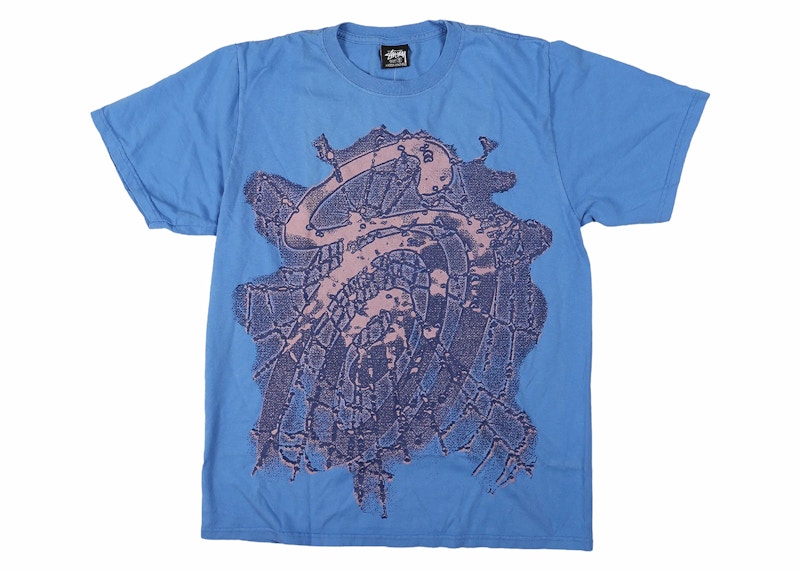 STUSSY S64 PIGMENT DYED TEE S Right Blue Stussy S64 Pigment Dyed