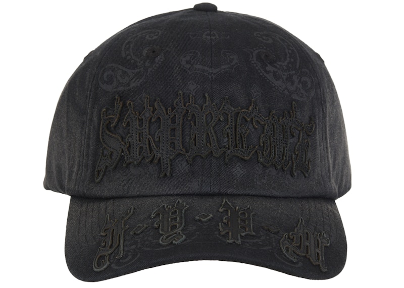 Supreme Leather Applique 6-Panel Black - SS25 - US