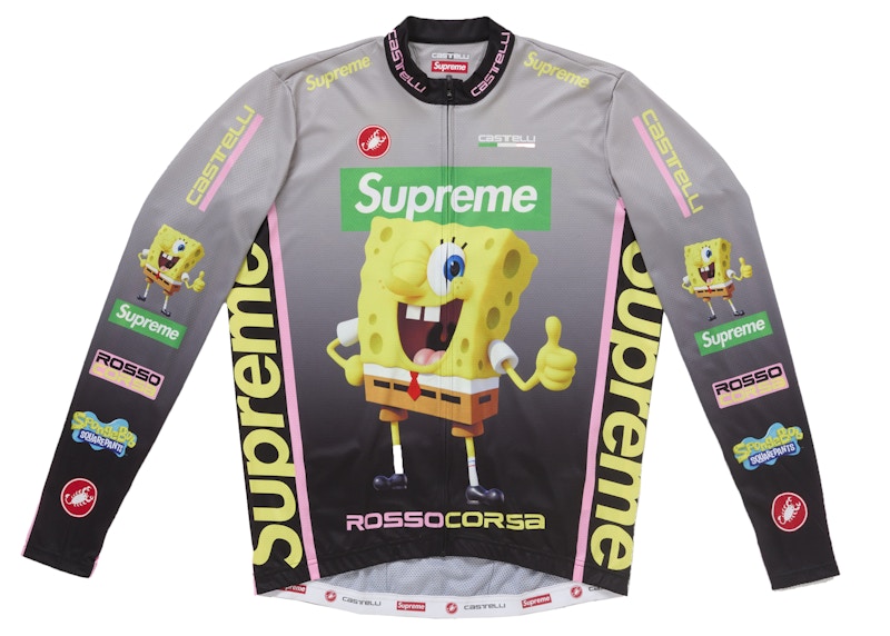 Supreme SpongeBob SquarePants Castelli L/S Cycling Jersey Black