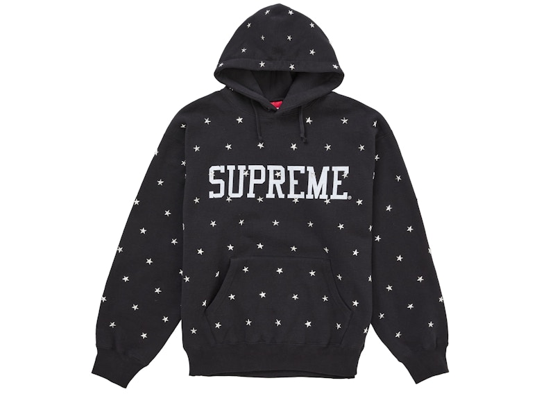 Supreme Stars Studded Hooded Sweatshirt Black Men's - FW25 - US