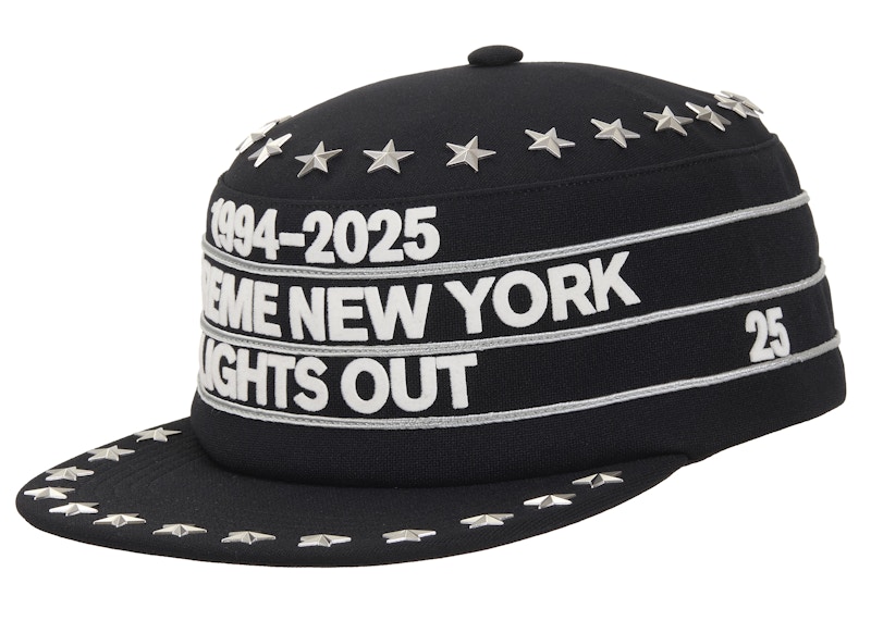 Supreme Stars Studded Pillbox Hat Black - FW25 - US