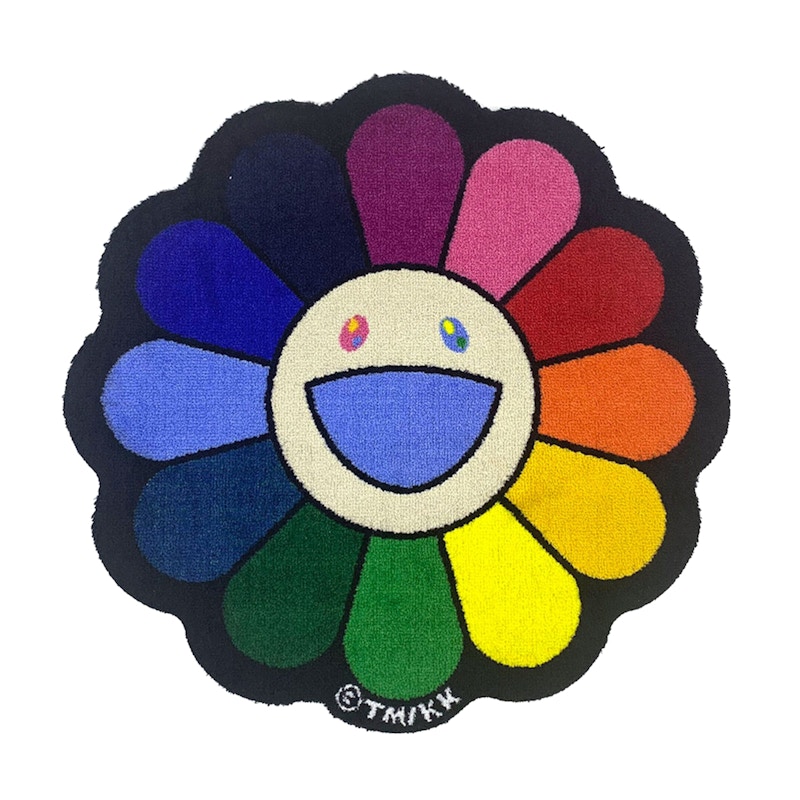 Takashi Murakami Flower Floor Mat Rug Rainbow/Ecru Beige - SS21 - GB