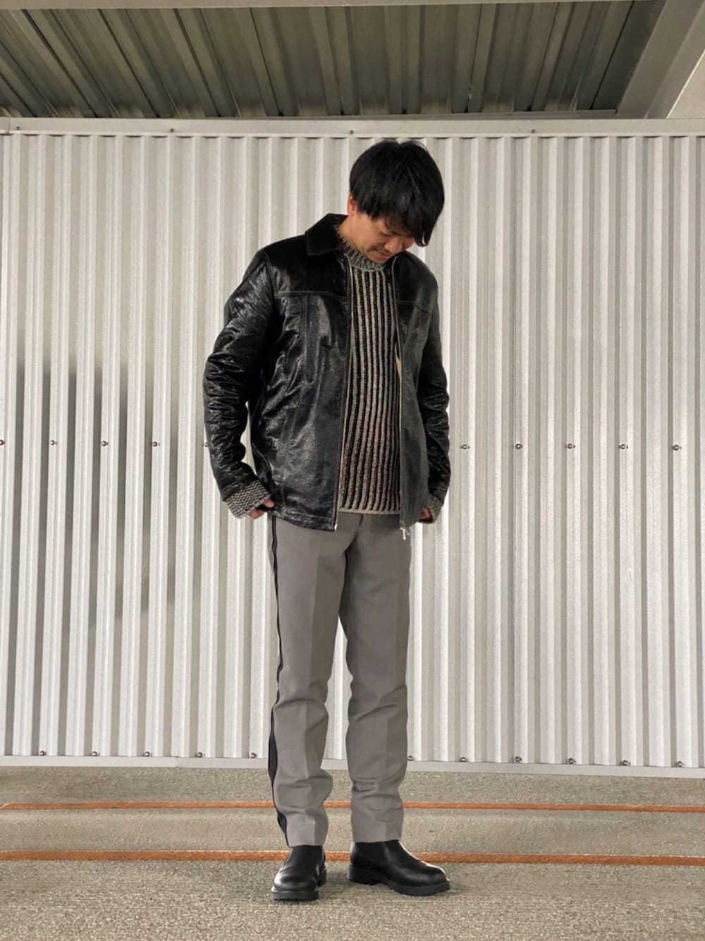 DIESEL（ディーゼル）の「メンズ レザージャケット シープスキン