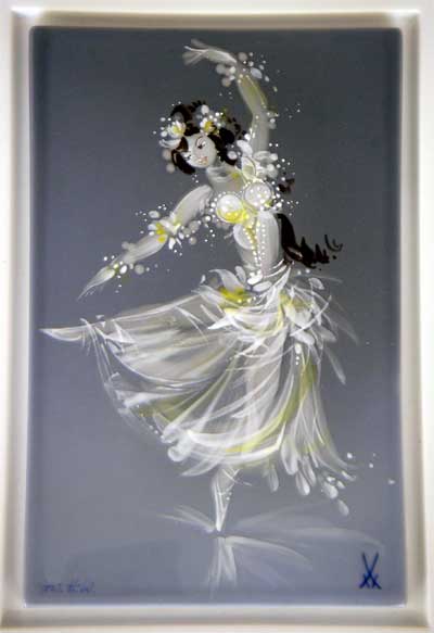 マイセン 陶板 アラビアンナイトより「パレステラス」 マイセン 陶板