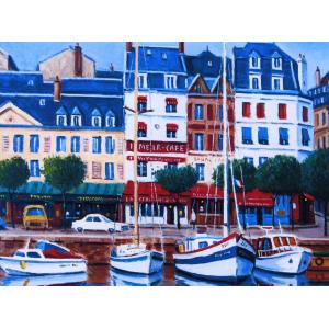 貴重】洋画家 吉岡健二 油絵 パリの風景画