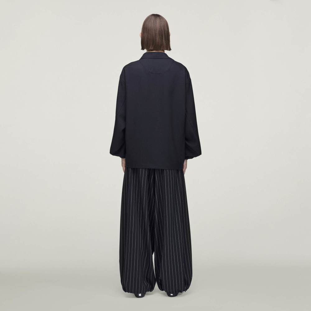 Y-3 REFINED WOOL CROPPED WIDE LEG PANTS Y-3│Y-3 ワイスリー