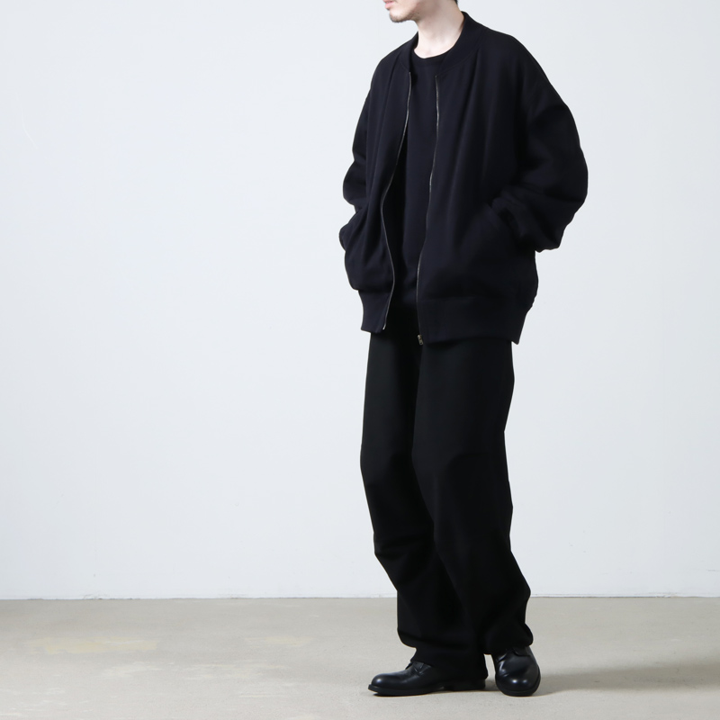 COMOLI フラノZIPブルゾン COMOLI (コモリ) ウールニット ジップブルゾン