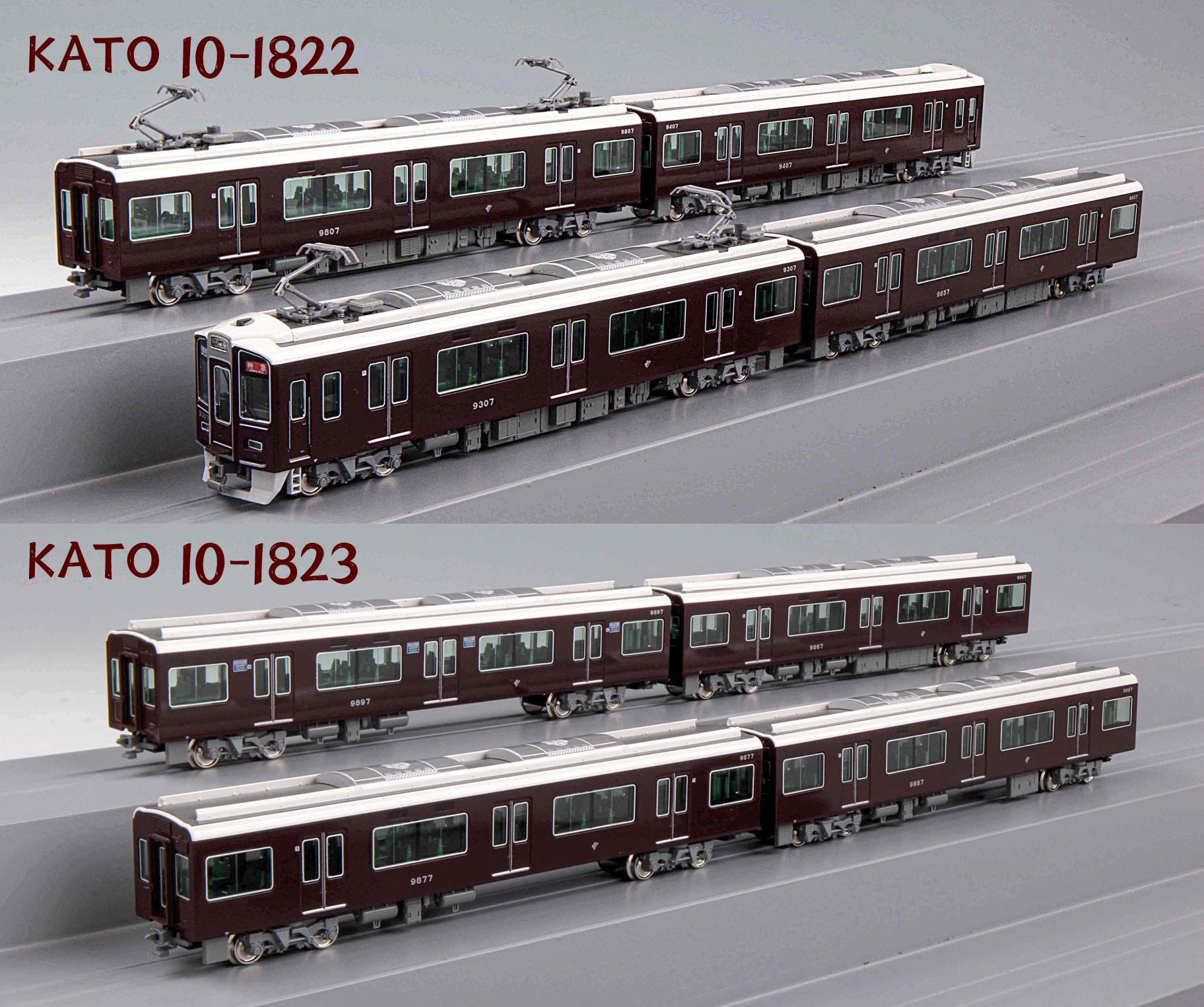 最新8両 阪急 9300系 京都線 10-1822 1823 側面幕仕上品 最新8両 阪急
