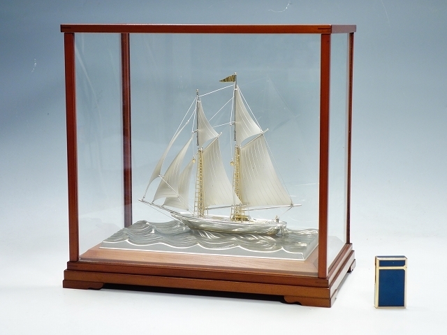 SILVER985◇TAKEHIKO/武比古・銀製・ヨット3号◇インテリア・ガラス