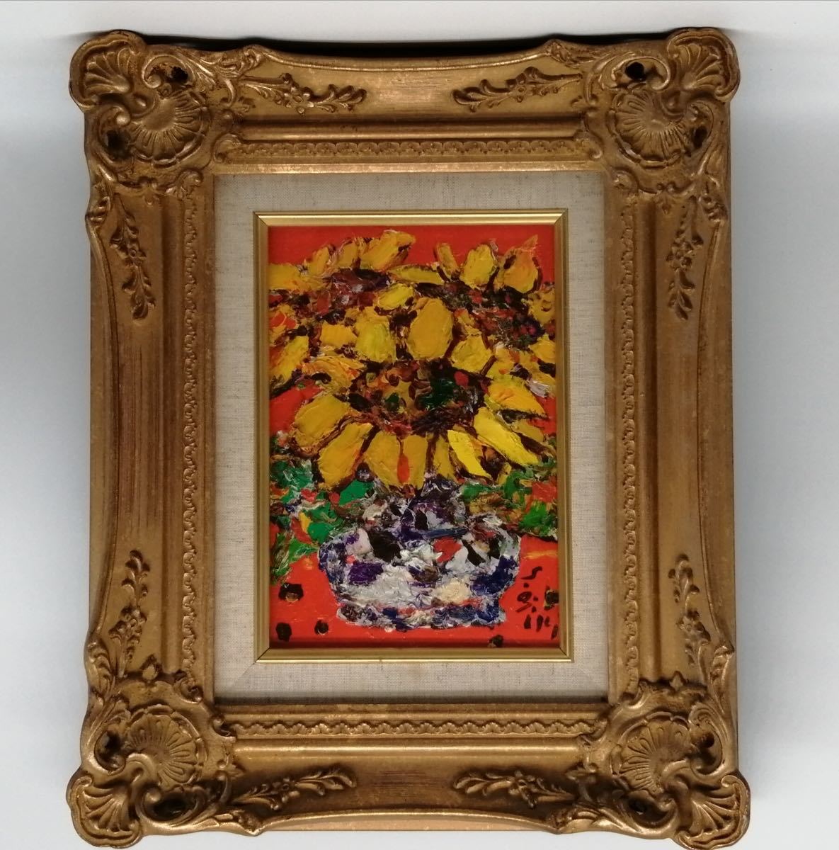 絵画 油彩本物 花咲く頃 安食慎太郎 絵画 油彩本物 花咲く頃 安食