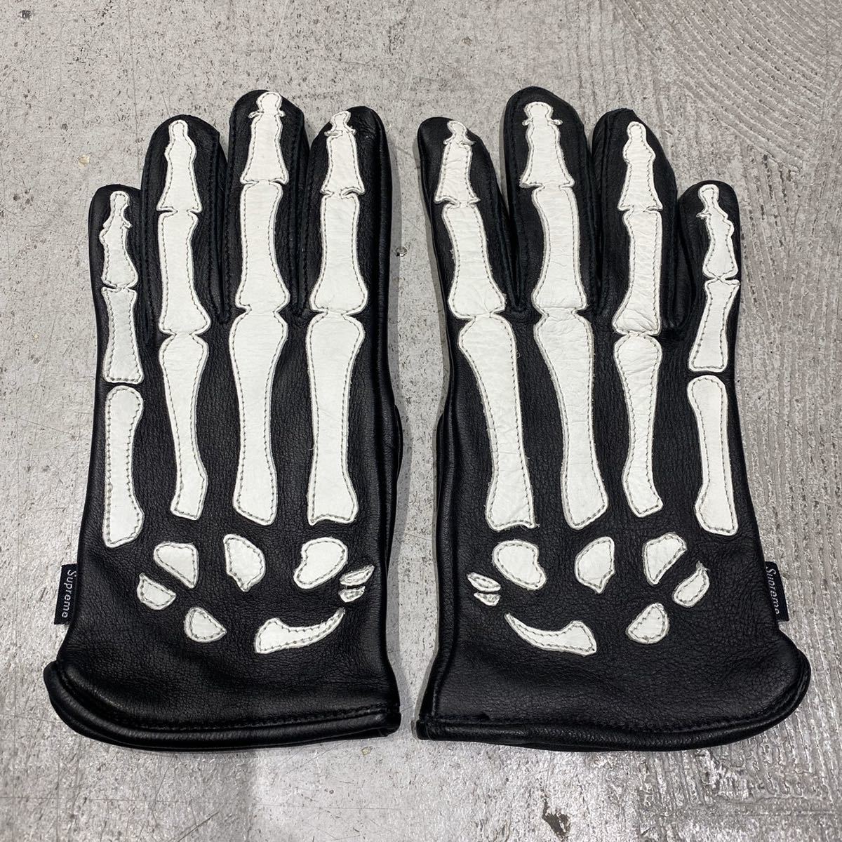 Supreme Vanson Leather X-Ray グローブ 黒 骨手袋 Supreme×Vanson