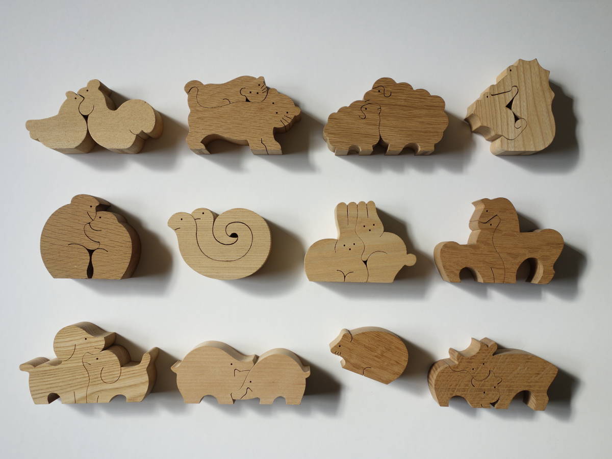 組み木の動物たち 十二支Lサイコロ／小黒三郎／U・PLAN 小黒三郎/U