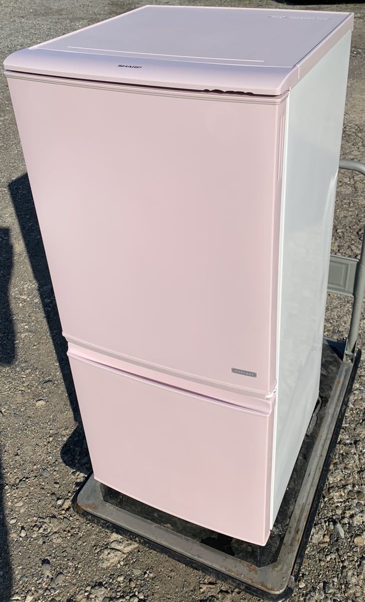 4/11集荷※ シャープ 2ドア冷蔵庫 ピンク SJ-14X-P 2012年製 4/