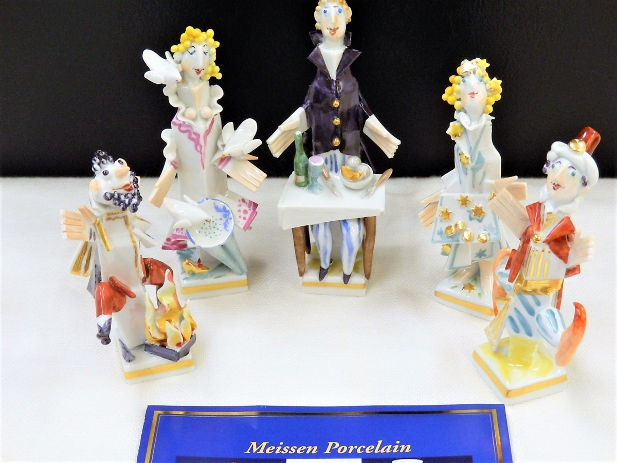 Y2830 マイセン ペーター・シュトラング作 音楽動物シリーズ 人形 ten