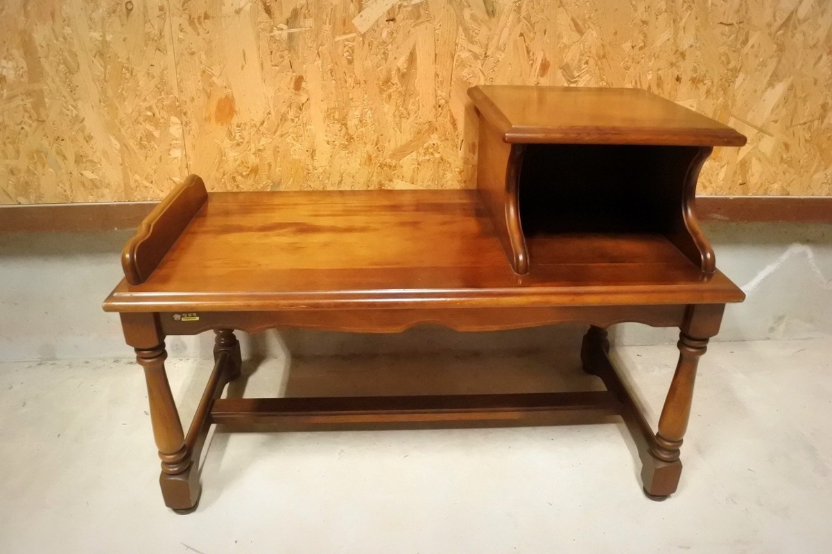 karimoku カリモク コロニアル 電話台 レトロ アンティーク karimoku