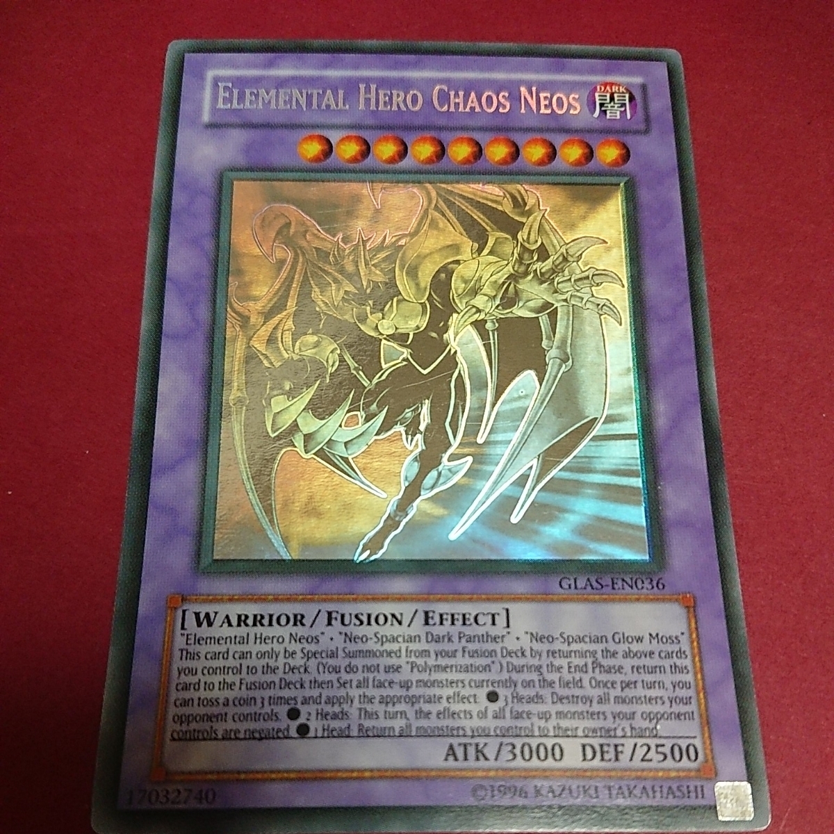 PSA10】E・HERO カオス・ネオス ホログラフィックレア 状態B〕EHERO