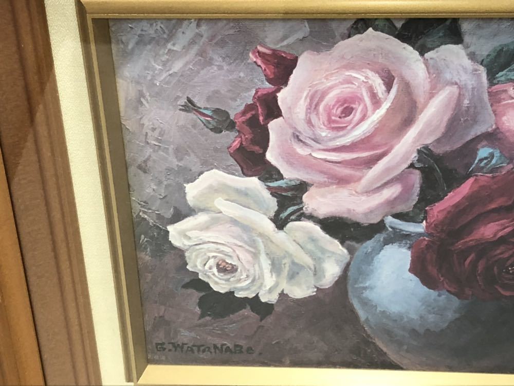 田渕眞兒油絵油彩画薔薇シリーズ花No.2-15+s