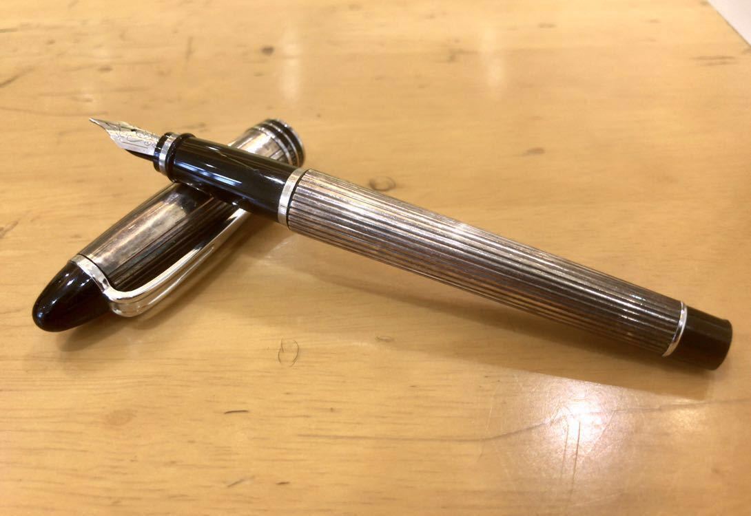 Aurora アウロラ ヴィンテージ万年筆 シルバー アウロラ AURORA