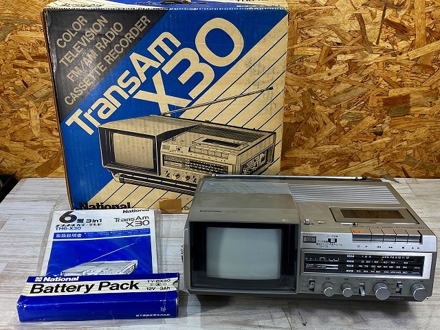 昭和レトロ家電 ラテカセ TH6-X30 ナショナルカラーテレビ付ラジカセ