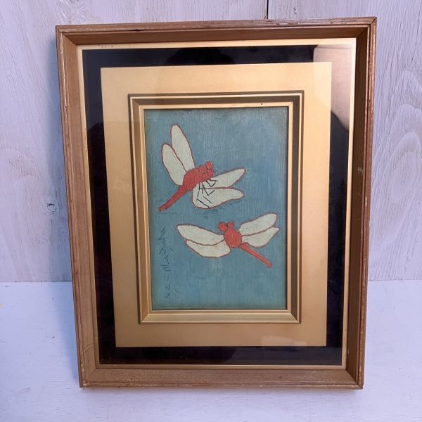 大日本絵画巧芸美術株式会社制作 牧進 陶板画 「月下美人」額装