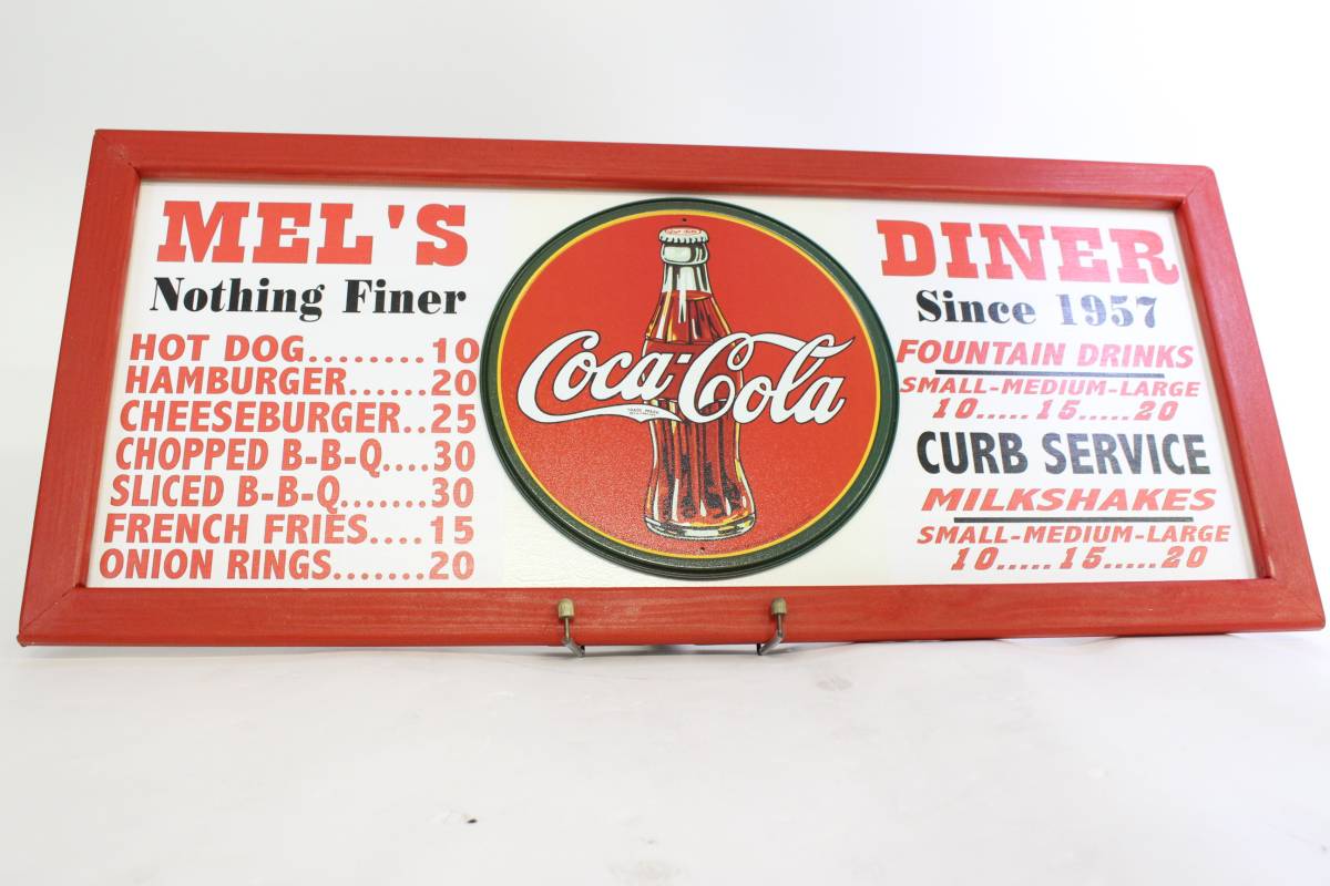 ☆希少 コカコーラ Mel's ダイナー メニュー 看板 1957☆