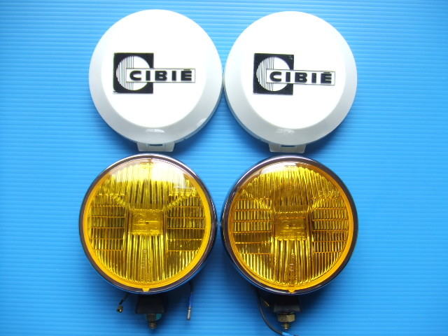 当時物デュアルカウル用CIBIEフォグランプ/ライトカバー付シビエ 当時