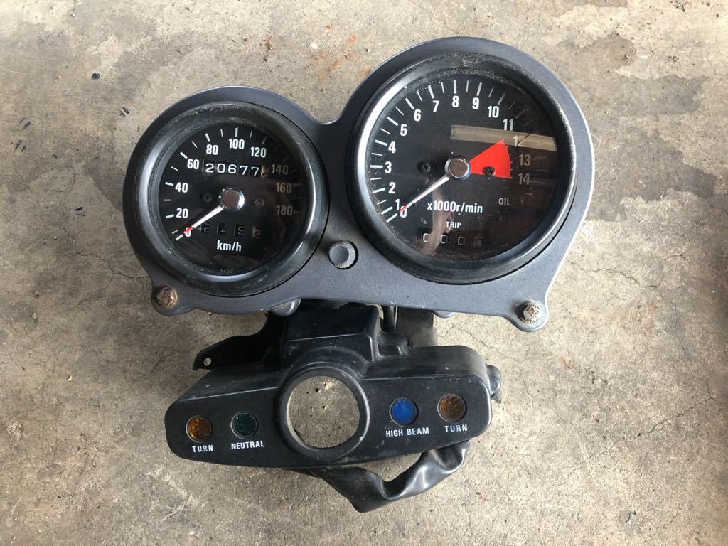 ね*様 ゼファー400 C1 初期型 親子メーター ジャンク ね*様 ゼファー400