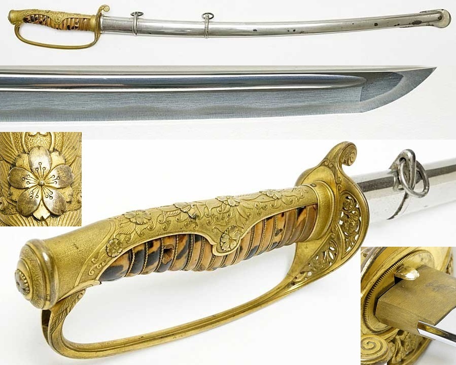 日本陸軍 実物 美品 将校サーベル/模造刀身入り 刀緒付き 日本陸軍 実物
