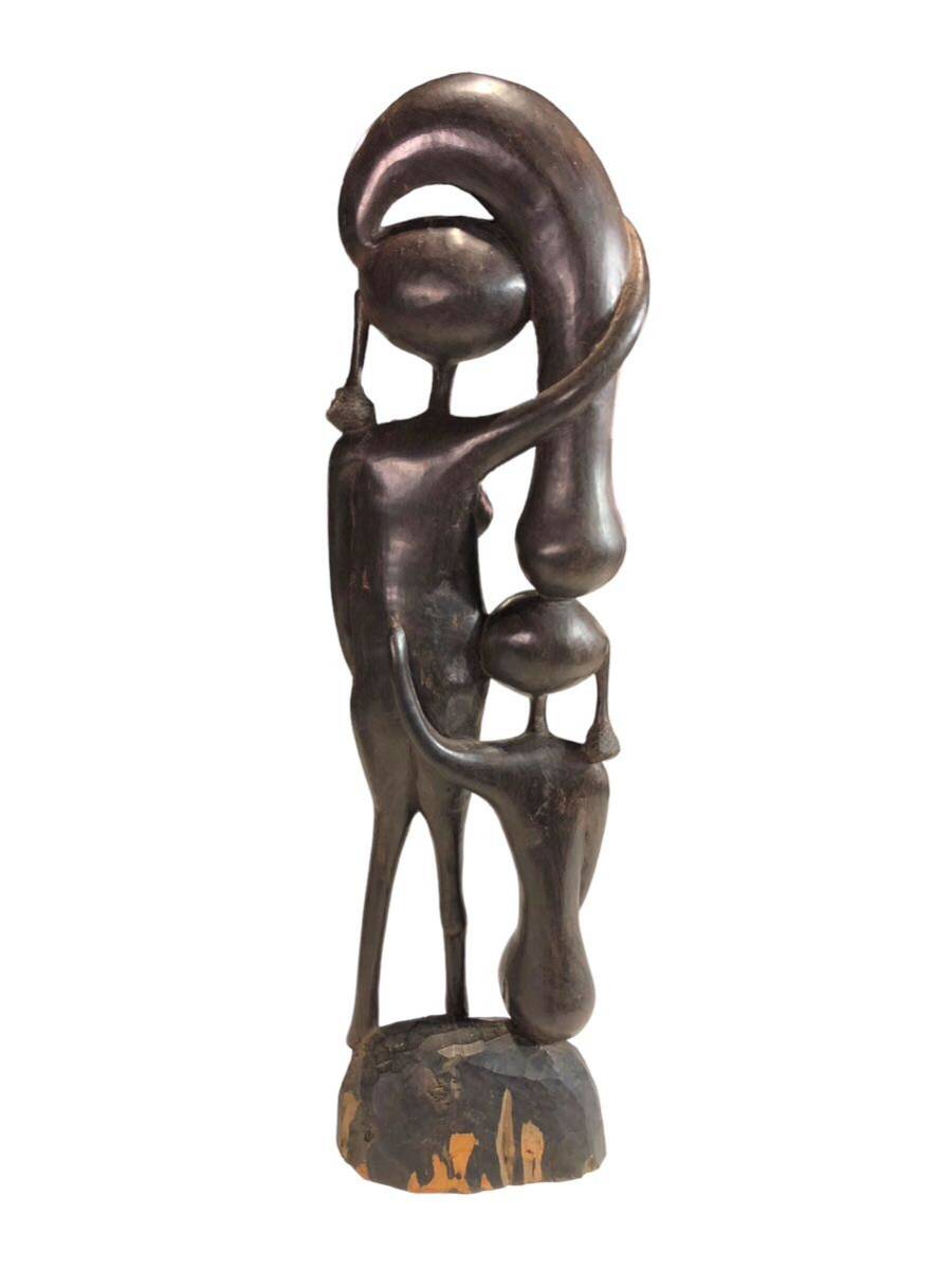 マコンデ彫刻 黒檀 アフリカ美術 木彫 伝統工芸 アンティーク