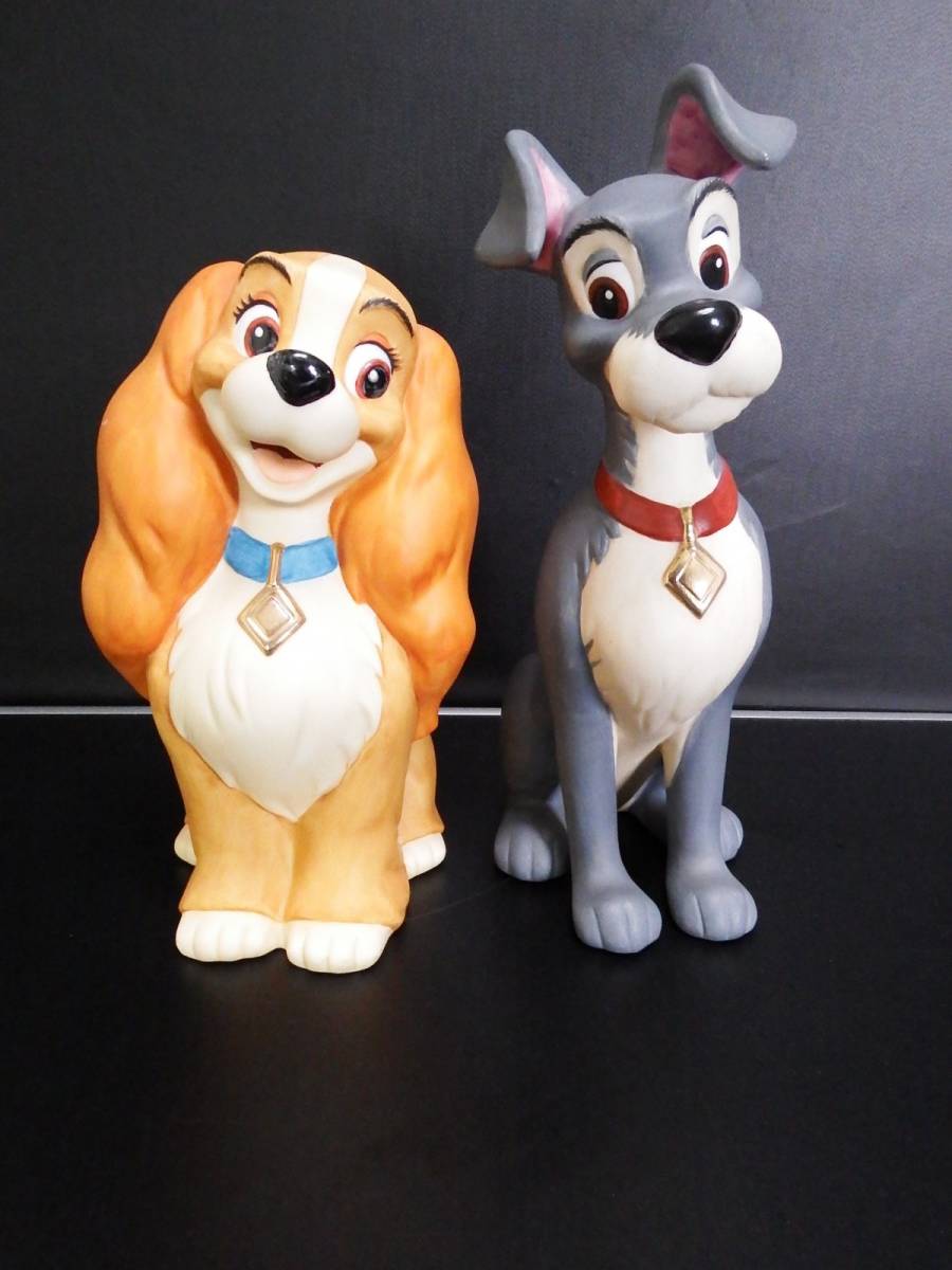 希少完品！加藤工芸 ガーデンフィギュア わんわん物語 ディズニー 希少