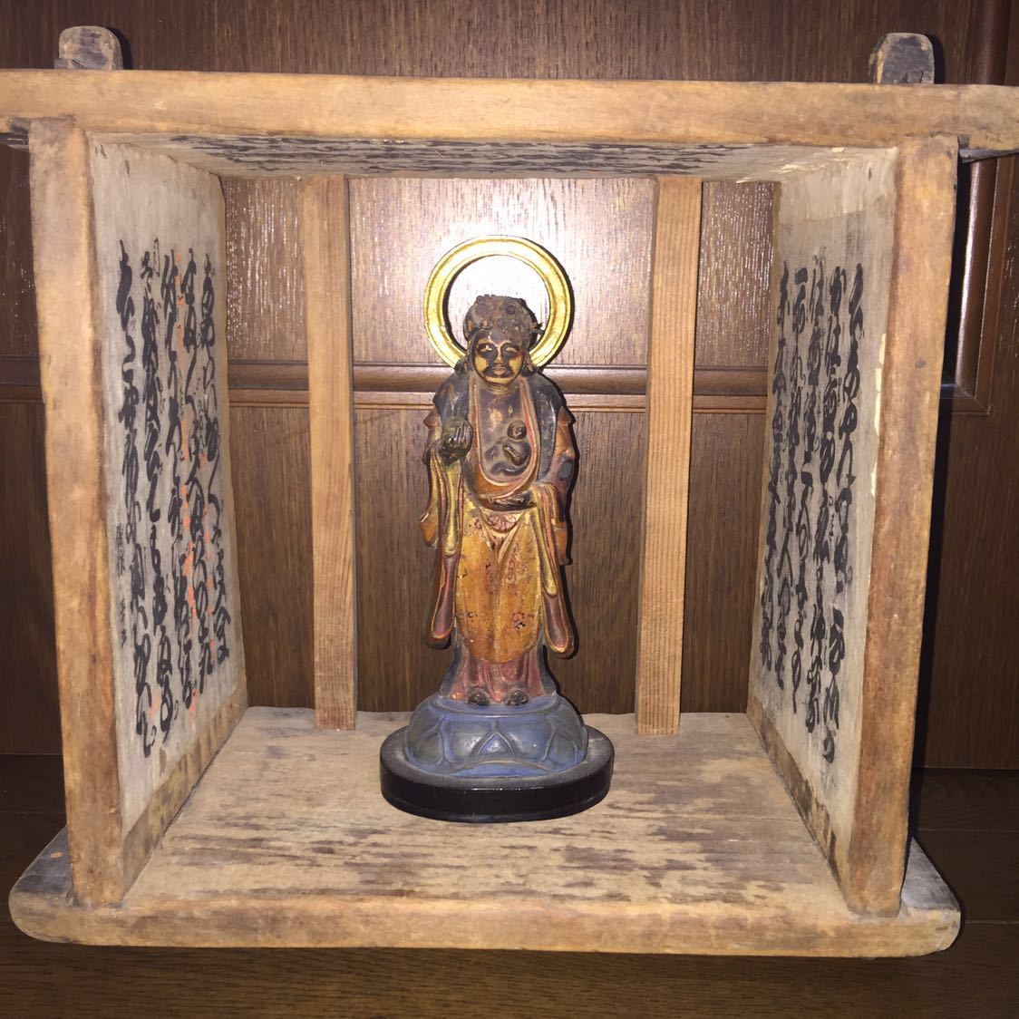 逸品 清瀧辨財尊天 仏像 朱墨 大型厨子 逸品 清瀧辨財尊天 仏像 朱墨