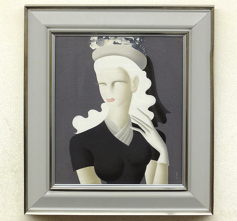 東郷青児の婦人画 サイン入り