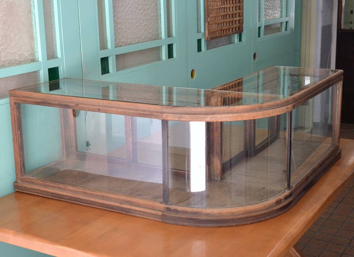 ショーケース ガラス 棚 ラック 飾り台 昭和レトロ 店舗什器 陳列あん