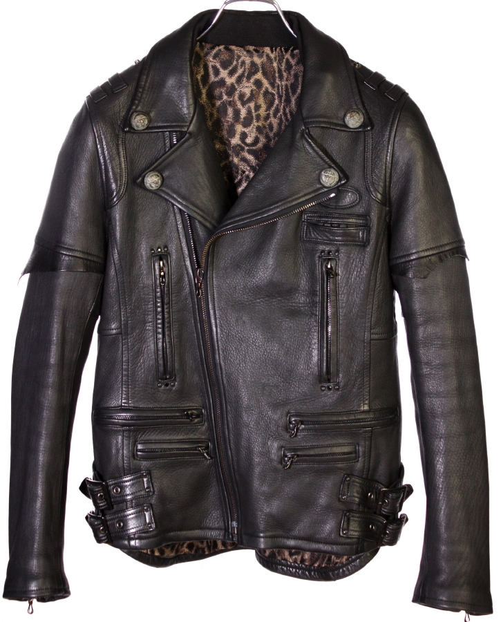 ロエン ディアスキン ライダースジャケット Roen Roenブラック