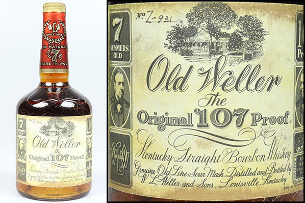 空瓶 Old Wellerl 107 オールドウェラー バーボンウイスキー 空瓶 Old