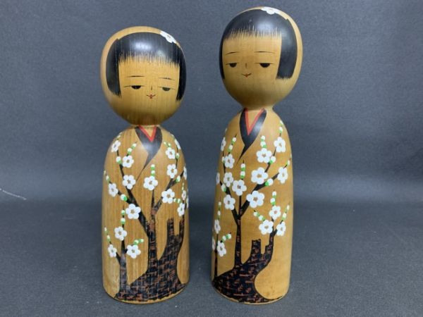 こけし 2体セット秋田湯沢小野寺幸楽作