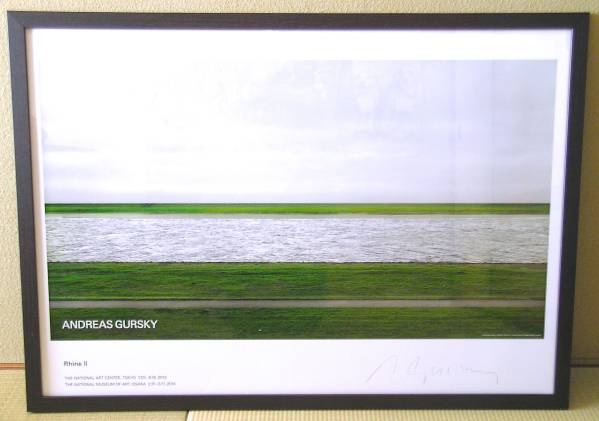 ANDREAS GURSKY サイン入り「ライン 川II」 ANDREAS GURSKY サイン入り