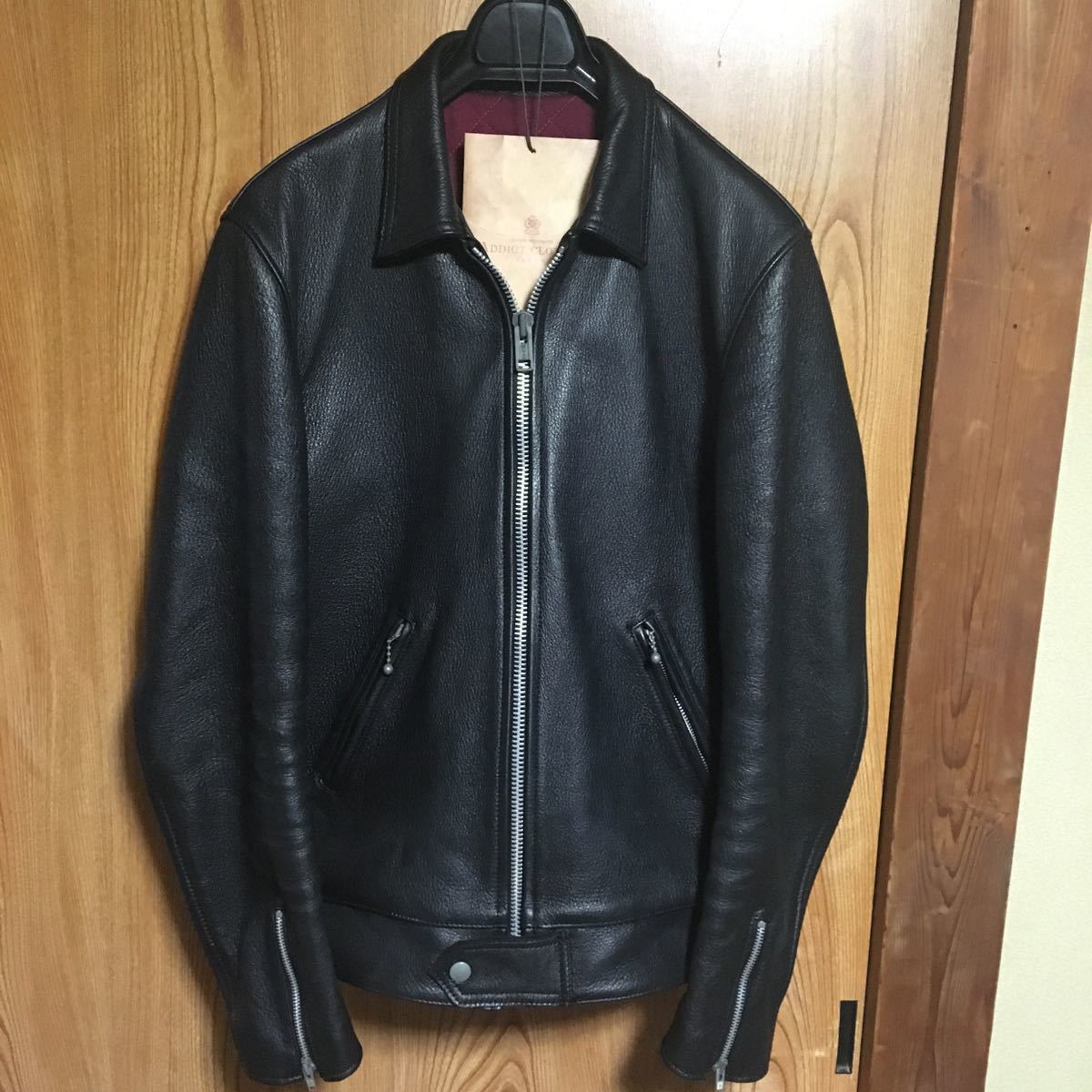 希少 ディアスキンAddict Clothes ライダース レザージャケット38