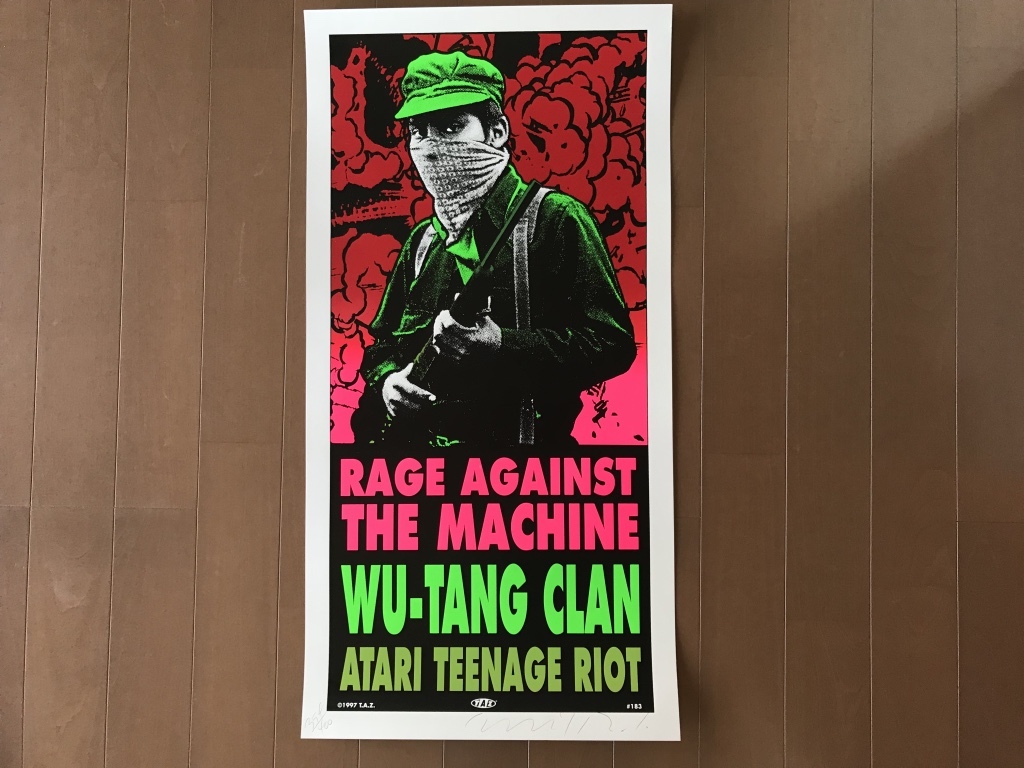 TAZ シルクスクリーンポスター【RAG AGAINST THE MACHINE】 TAZ