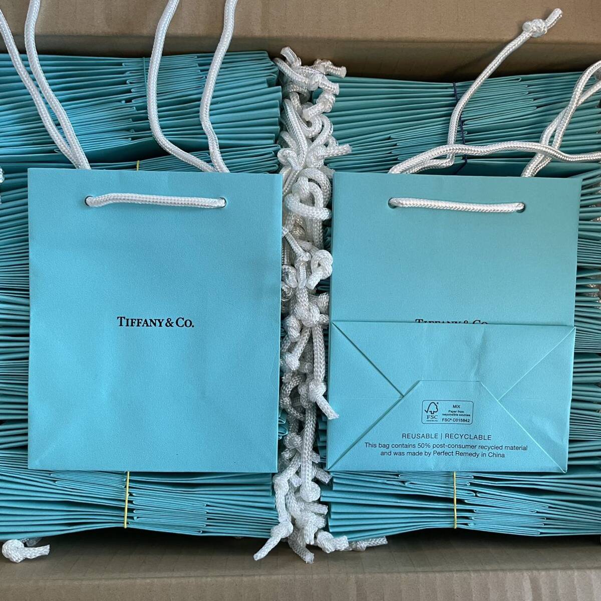 人気 ティファニー ショッパー ショッピングバッグ オーナメント 陶器