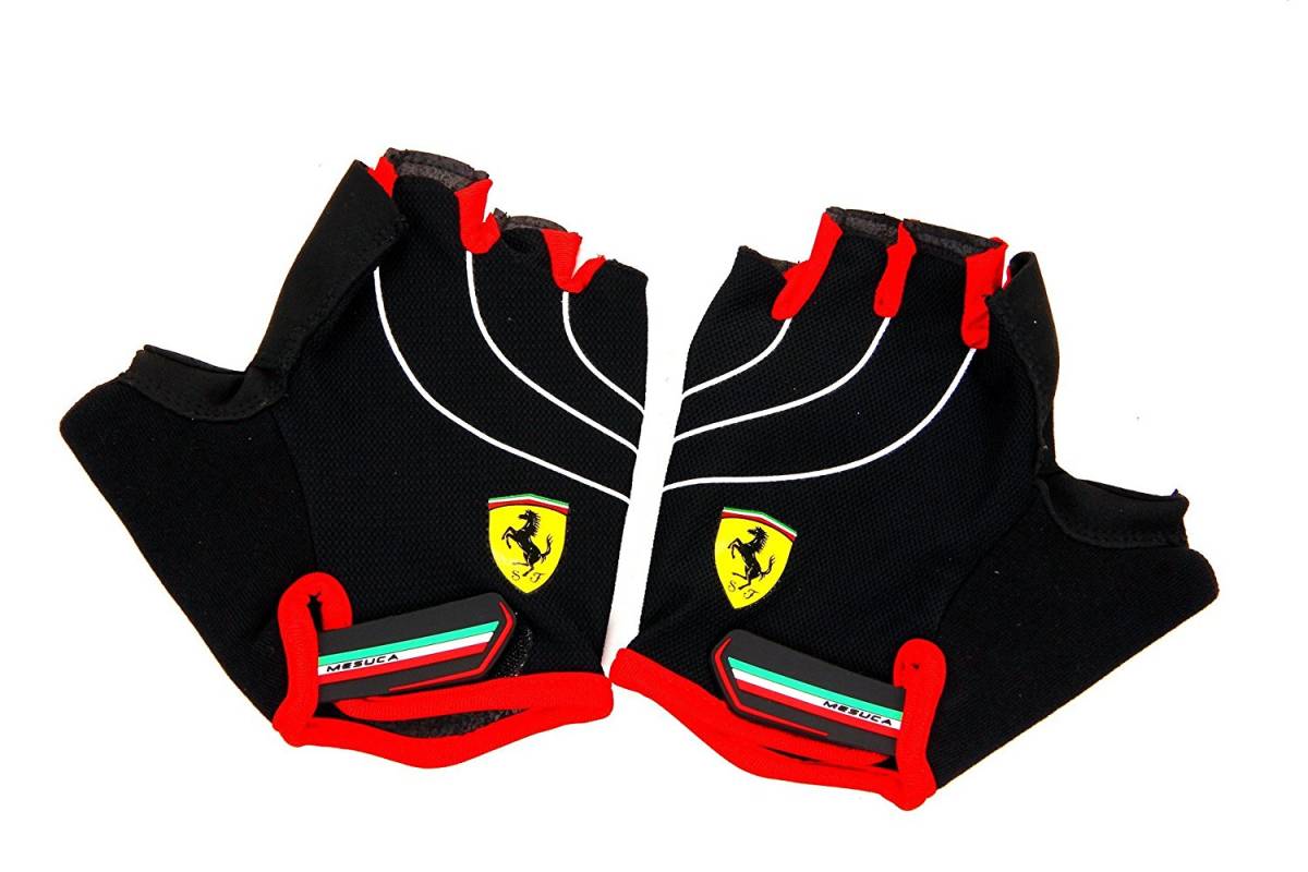 メローラ ディア黒 指貫ドライビンググローブ フェラーリ別注元MEROLA