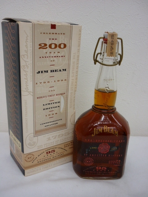 未開栓☆ジムビーム 200周年記念ボトル 750ml 47% JIM BEAM【AB】 未開