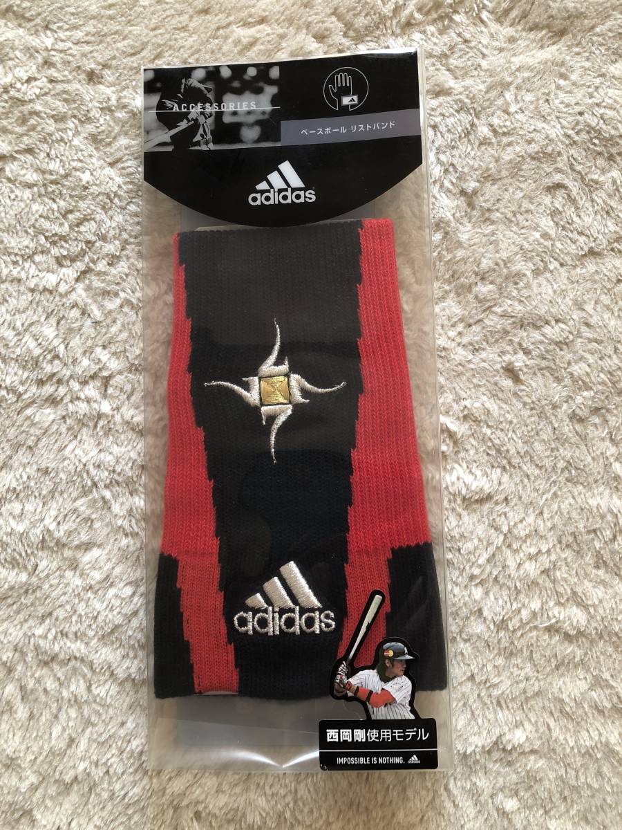 西岡剛 リストバンド 本人支給品 2010年モデル ロッテ 阪神 アディダス