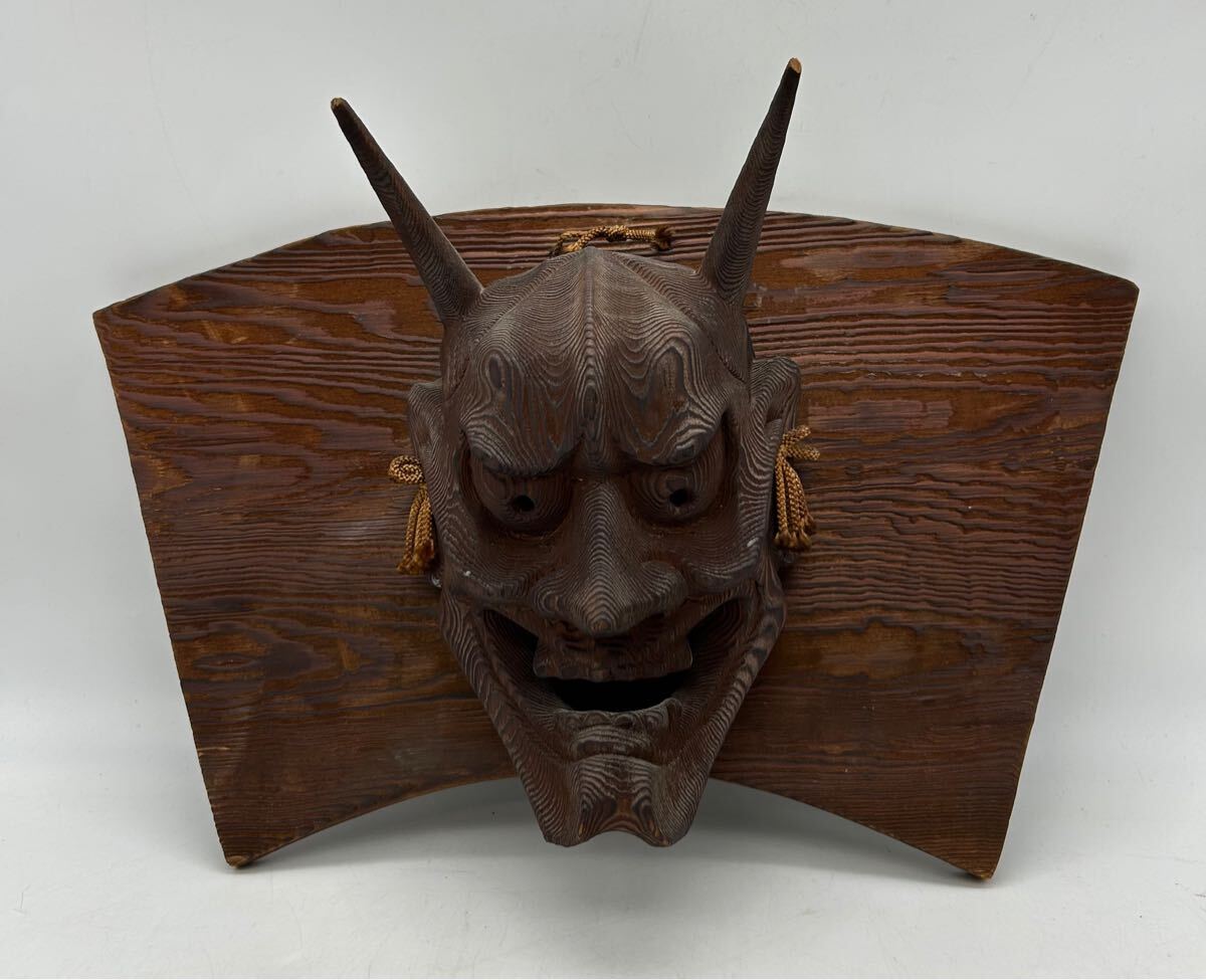 962]能面 般若 雅楽 神楽面 お面 木彫り 厄除け レトロ Amazon.co.jp