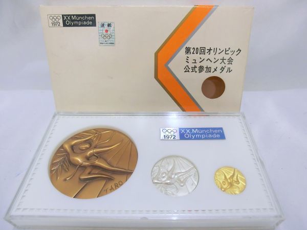 1972年第20回ミュンヘンオリンピック 公式参加メダル 金・銀・銅 記念