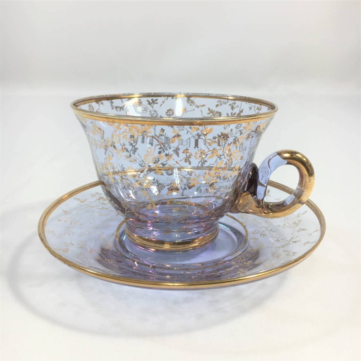 ベニチアンガラスカップ&ソーサー