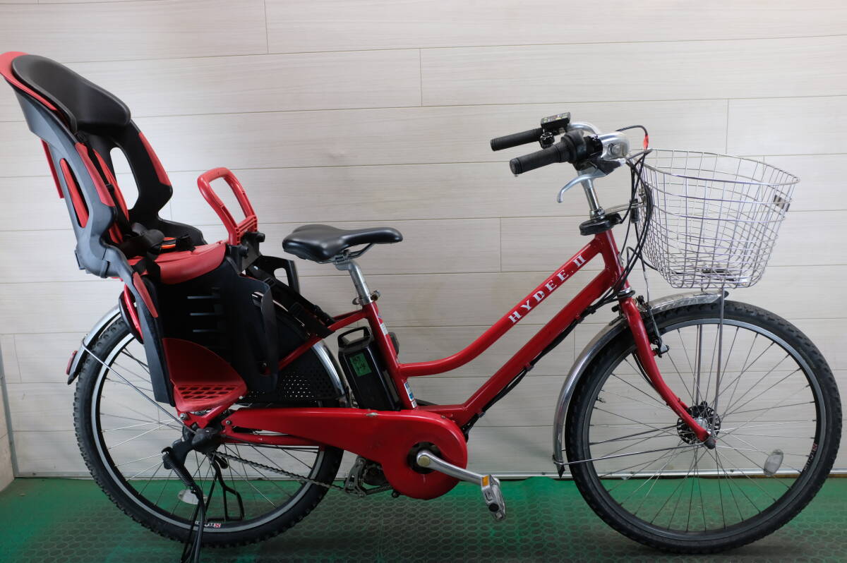 ジャンク品・電動アシスト自転車 チャイルドシート付き ダークグリーン